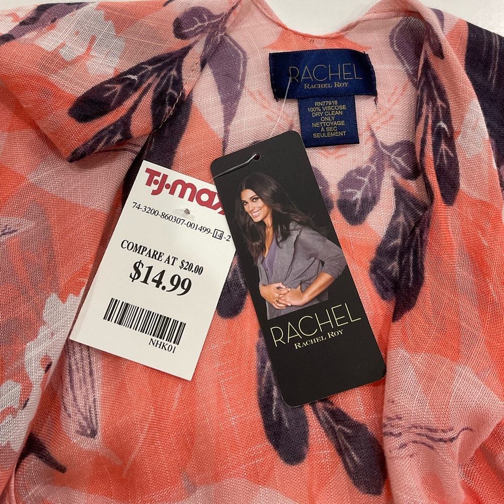 NWT RACHEL Rachel Roy Floral Kimono Swimsuit Cover Up - Picture 8 of 8